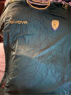 GIVOVA Dark Green Athletic Soccer Jersey with Yellow Accents (Greek Team)